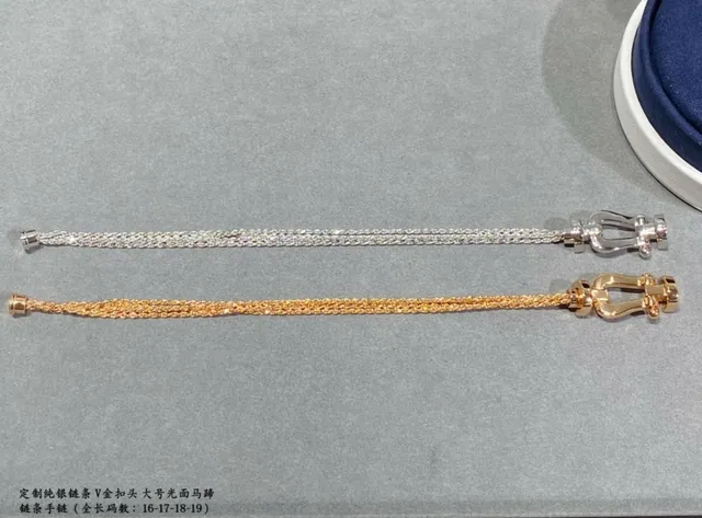 Gold and Silver Tone Mesh Chain Shackle Clasp Bracelets 5