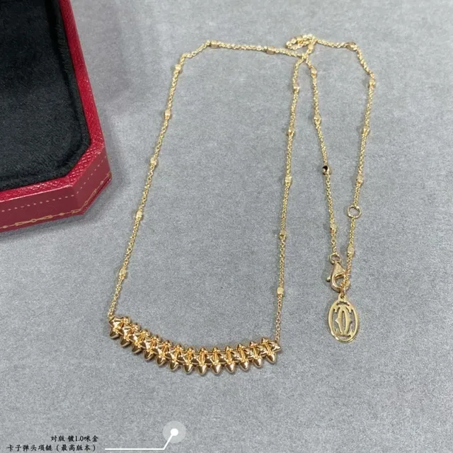 Gold and Silver Tone Spiked Bar Pendant Necklaces 6