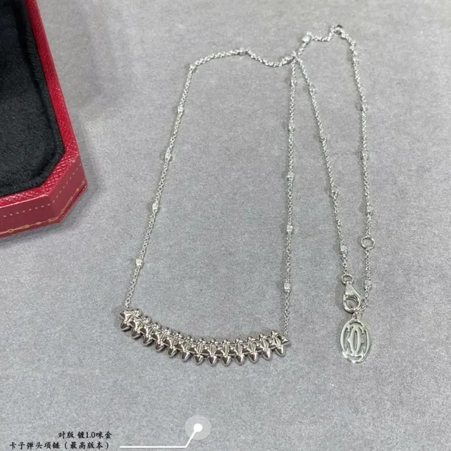 Gold and Silver Tone Spiked Bar Pendant Necklaces 7