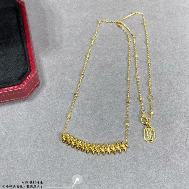 Gold and Silver Tone Spiked Bar Pendant Necklaces 8