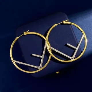 Gold and Silver Two-Tone Geometric Hoop Earrings