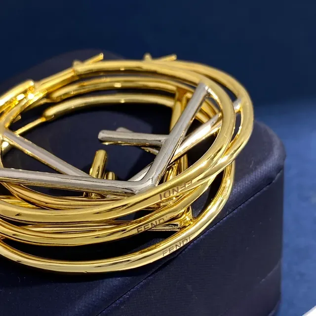 Gold and Silver Two-Tone Geometric Hoop Earrings 2