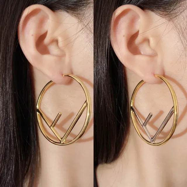 Gold and Silver Two-Tone Geometric Hoop Earrings 7