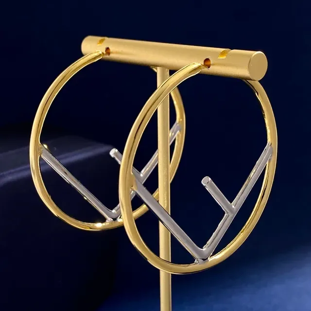 Gold and Silver Two-Tone Geometric Hoop Earrings 8