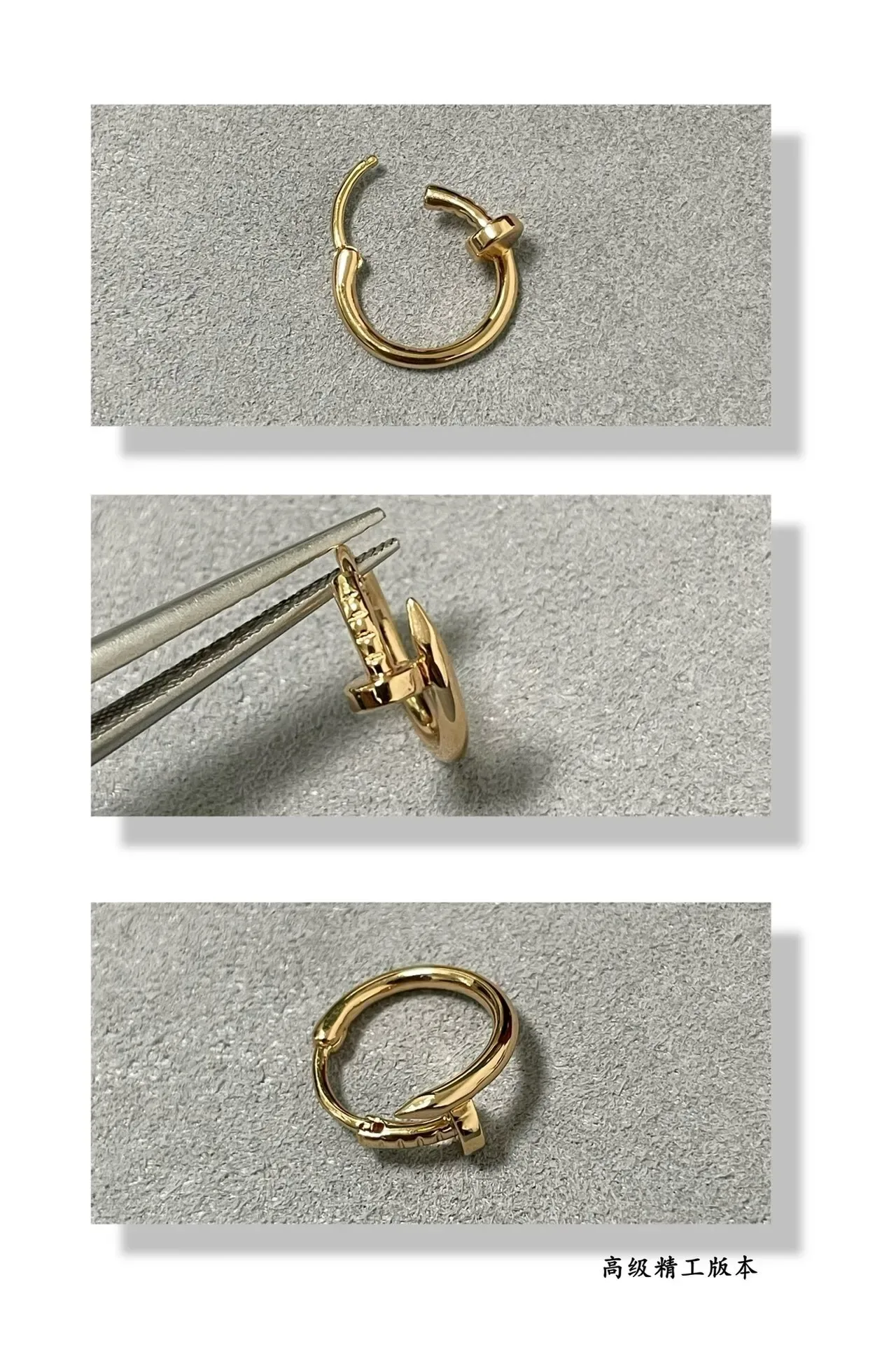 Gold Hoop Geometric Bar Accent Jewelry 3