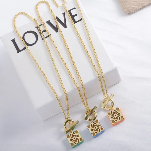 Gold Multicolor Curb Chain Toggle Clasp Necklace 7