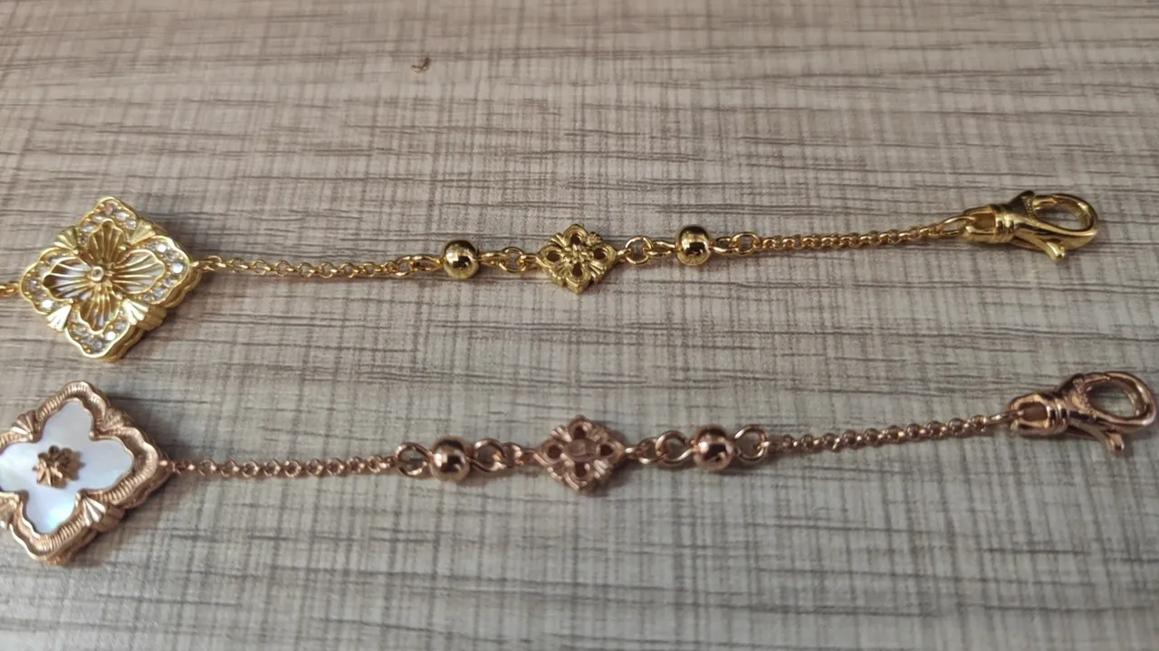 Gold Quatrefoil Charm Paved Crystal Bracelet 2