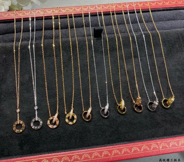 Gold Silver Fine Chain Solitaire Pendant Necklace 7