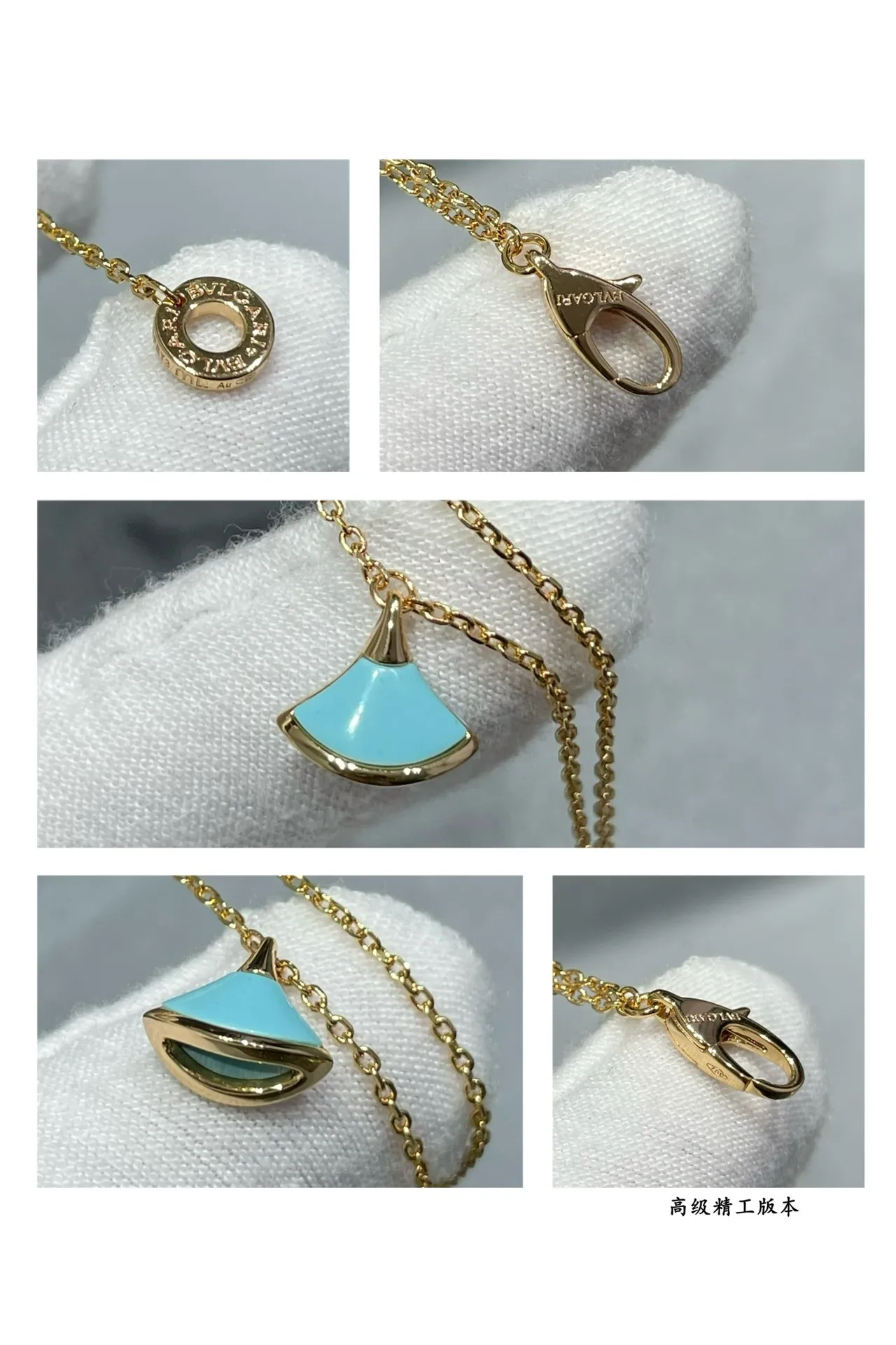 Gold-Tone Double-Chain Fan Pendant Bracelet 4