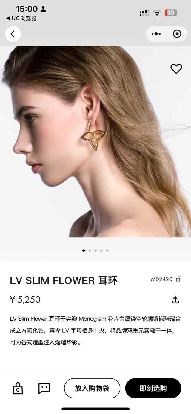 Gold-Tone Geometric Leaf Motif Openwork Earrings 4