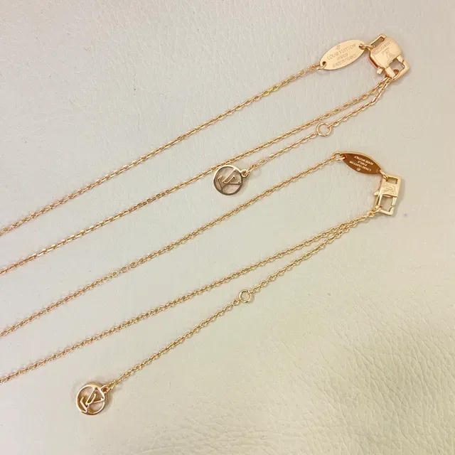 金色层叠花卉珐琅坠子项链 4