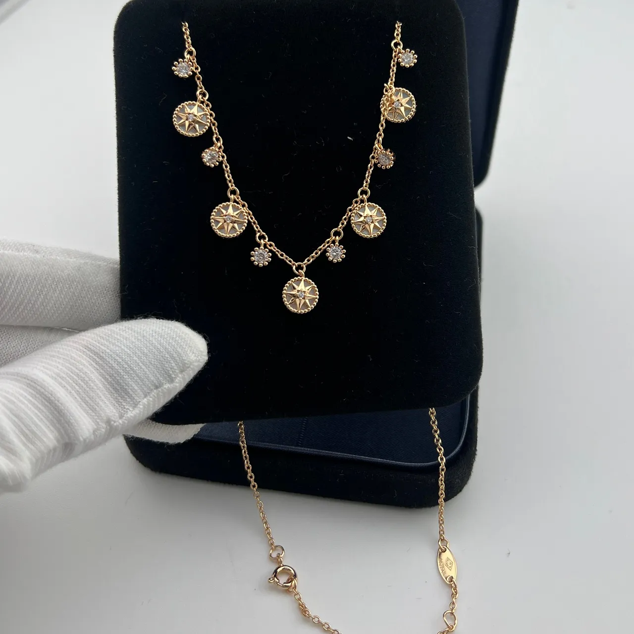 Gold-Tone Multi-Drop Pearl and Crystal Necklace 2