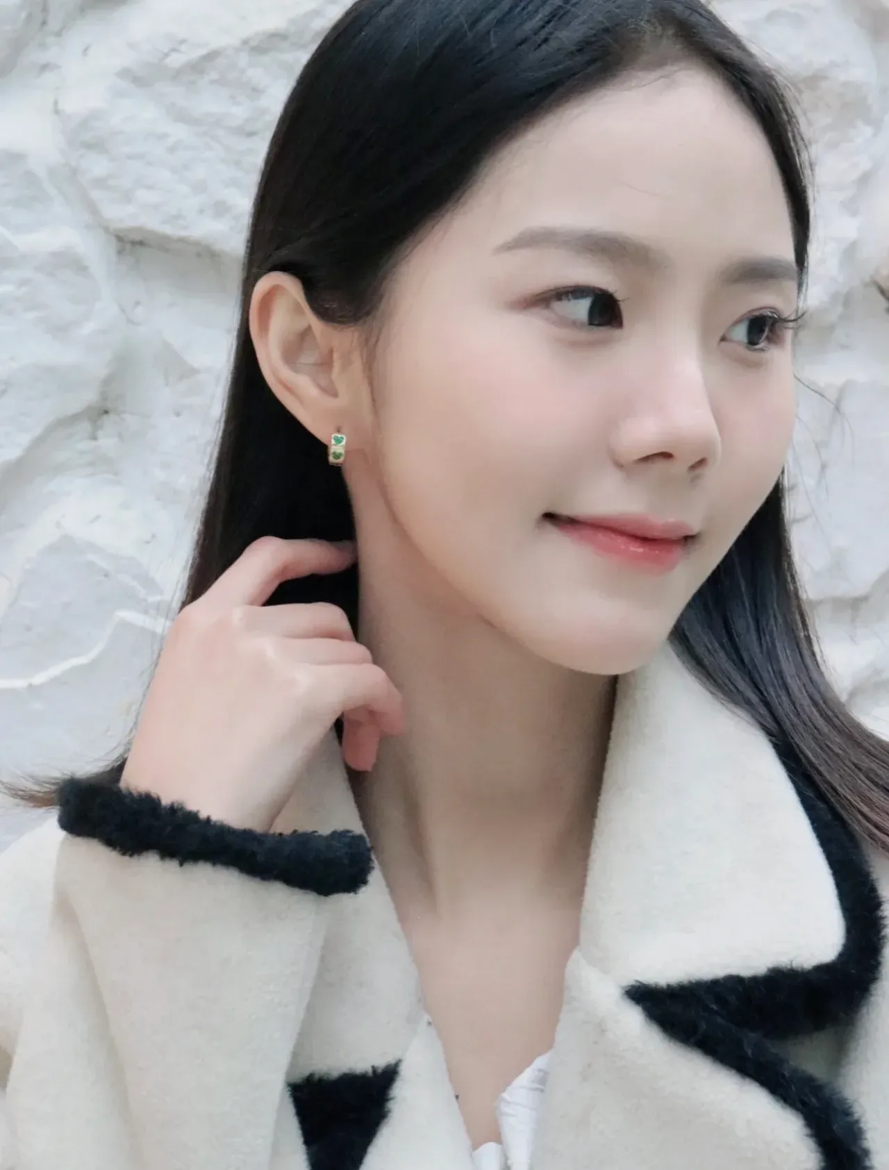 Gold-Tone Multistone Hoop Earrings 2