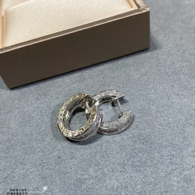 Gold-Tone Pavé-Set Compact Hoop Earrings 2