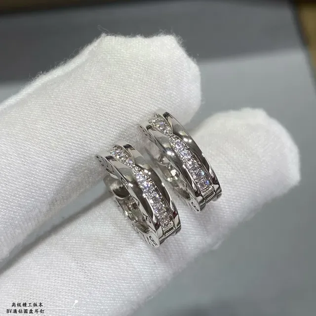 Gold-Tone Pavé-Set Compact Hoop Earrings 8