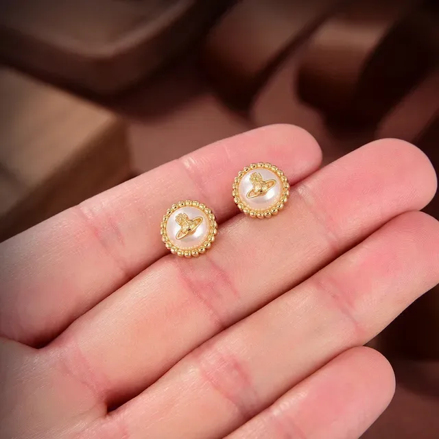 Gold White Metal Pearl Cabochon Jewelry 6