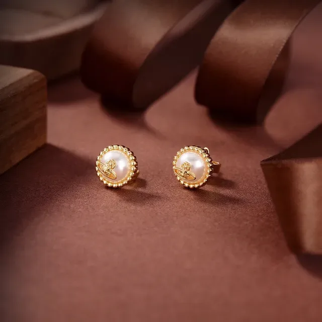Gold White Metal Pearl Cabochon Jewelry 8