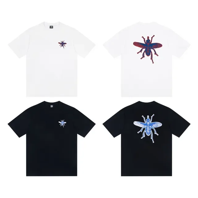 Graphic Insect Print Crew-Neck Short-Sleeve T-Shirt 2