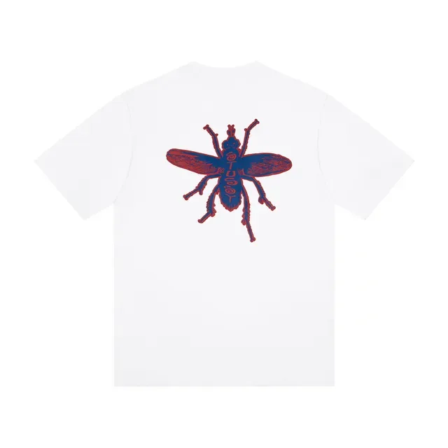 Graphic Insect Print Crew-Neck Short-Sleeve T-Shirt 3