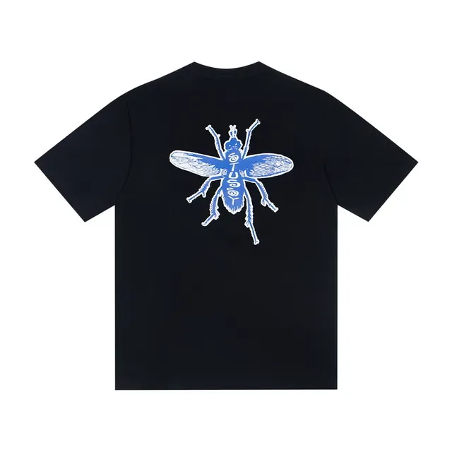 Graphic Insect Print Crew-Neck Short-Sleeve T-Shirt 5