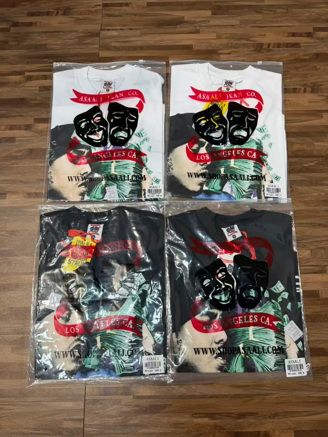 Graphic Portrait Money Motif Oversized T-Shirt 9