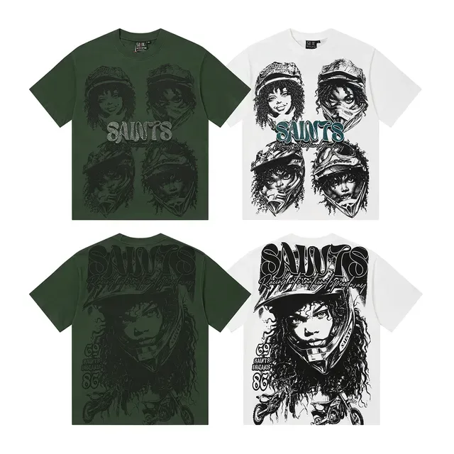 Graphic Print Crew Neck Oversized T-Shirt 2