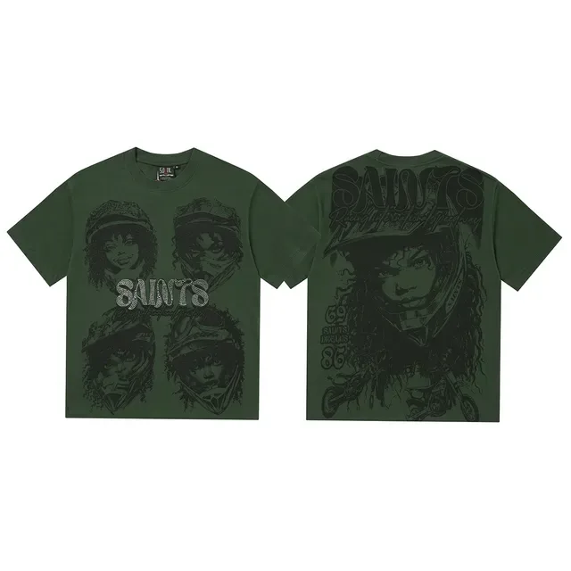 Graphic Print Crew Neck Oversized T-Shirt 3