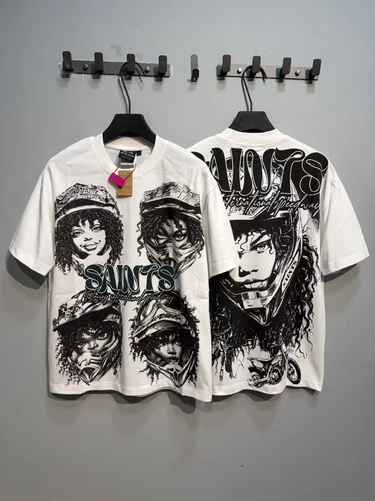 Graphic Print Crew Neck Oversized T-Shirt 9