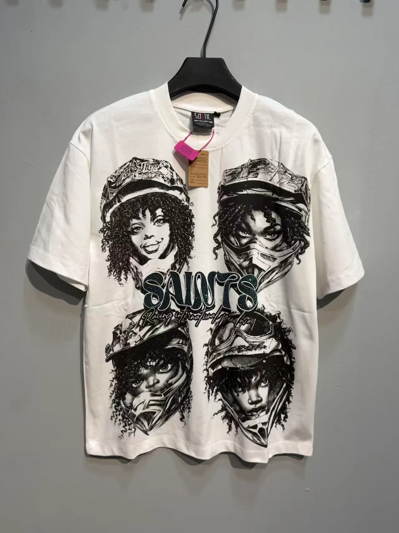 Graphic Print Crew Neck Oversized T-Shirt 10