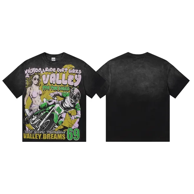 Graphic Print Crew Neck Oversized T-Shirt 9