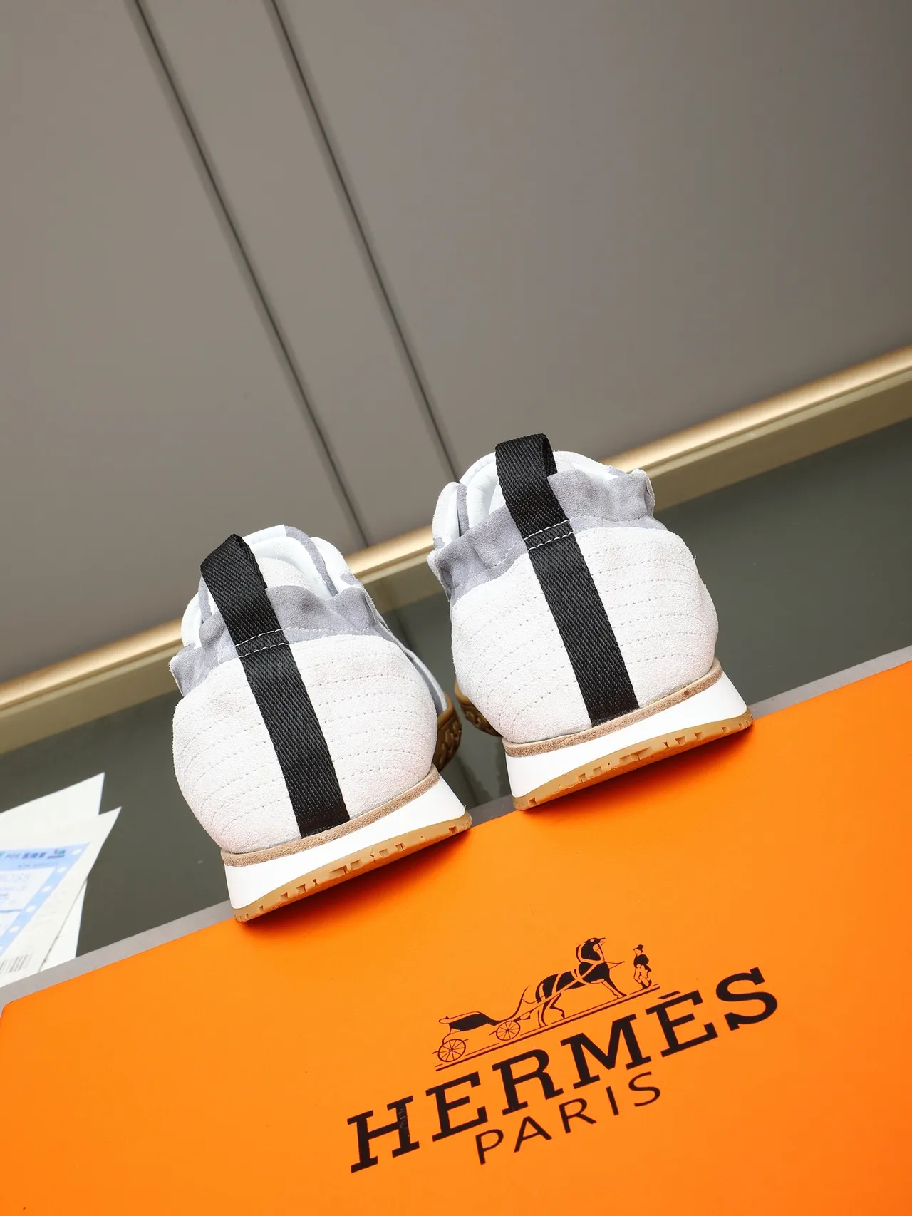 Gray and White Suede Panelled Lifestyle Sneaker 3