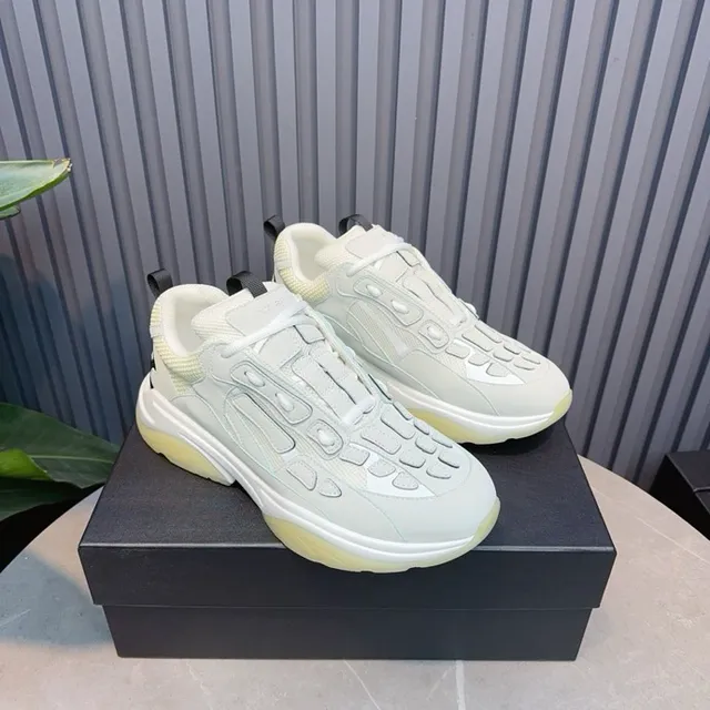 Gray Yellow Oversized Silhouette Segmented Cage Overlays Chunky Sneakers 5