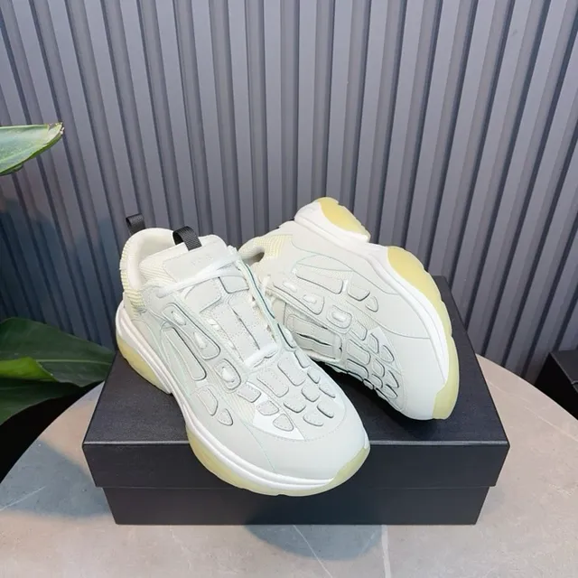 Gray Yellow Oversized Silhouette Segmented Cage Overlays Chunky Sneakers 6