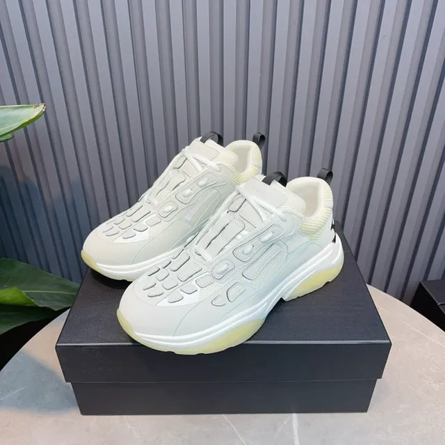 Gray Yellow Oversized Silhouette Segmented Cage Overlays Chunky Sneakers 7