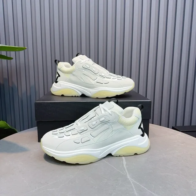 Gray Yellow Oversized Silhouette Segmented Cage Overlays Chunky Sneakers 8