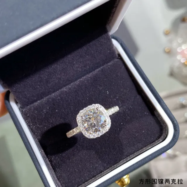 Halo Cushion-Cut Center Stone Pavé Band Ring 4