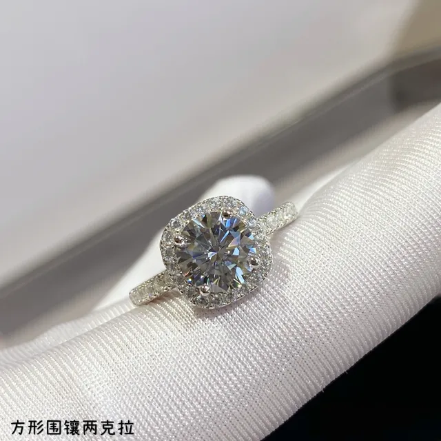 Halo Cushion-Cut Center Stone Pavé Band Ring 7