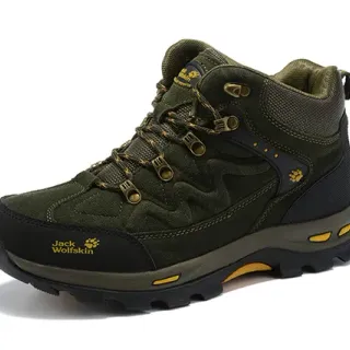 Jack Wolfskin Olive Green and Black Hiking Boots