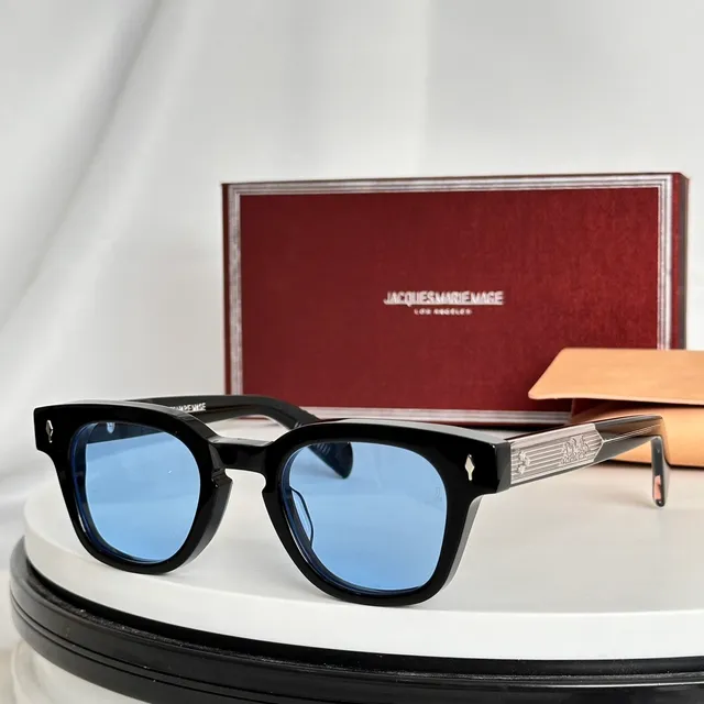 Jacques Marie Mage Rectangular Tortoiseshell Amber Mirrored Sunglasses 4