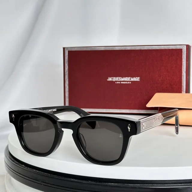 Jacques Marie Mage Rectangular Tortoiseshell Amber Mirrored Sunglasses 5