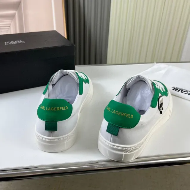 Karl Lagerfeld Karl Logo White and Green Lifestyle Sneakers 3