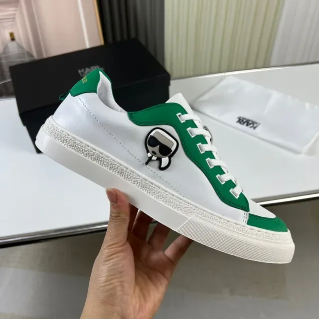 Karl Lagerfeld Karl Logo White and Green Lifestyle Sneakers 4