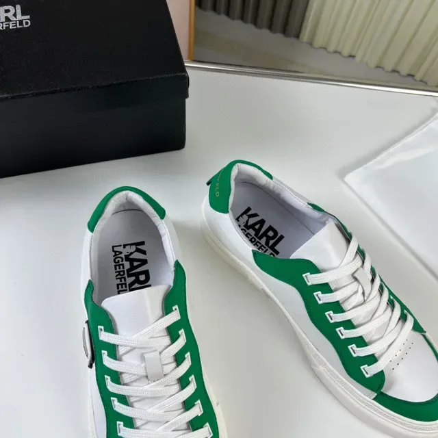 Karl Lagerfeld Karl Logo White and Green Lifestyle Sneakers 6