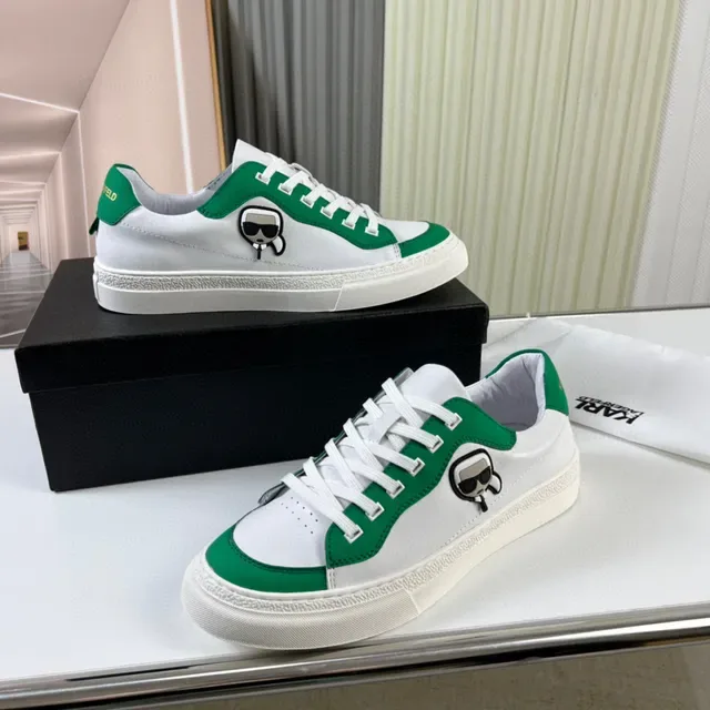 Karl Lagerfeld Karl Logo White and Green Lifestyle Sneakers 7