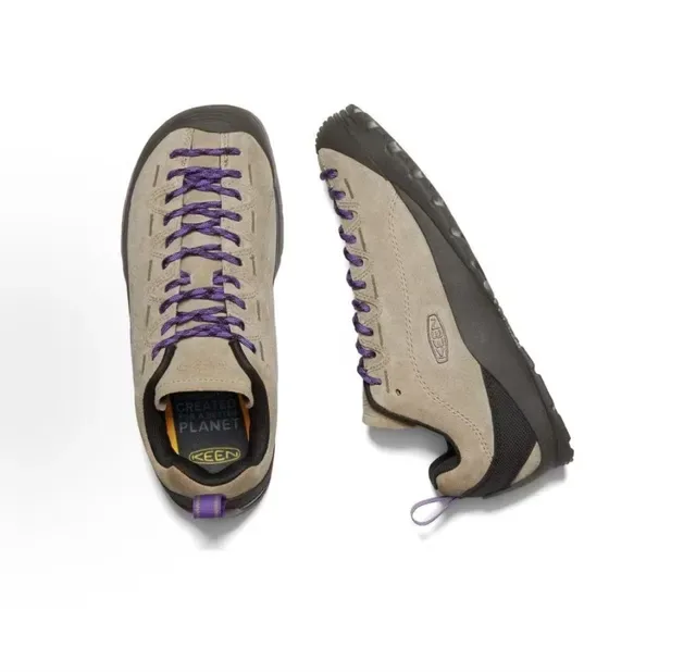 Keen Beige Black Suede Upper Purple Laces Lifestyle Sneakers 2