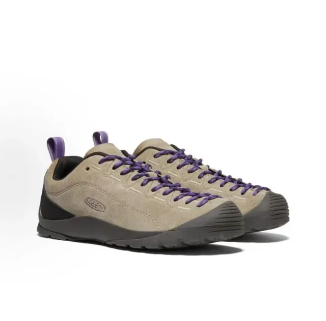 Keen Beige Black Suede Upper Purple Laces Lifestyle Sneakers 4