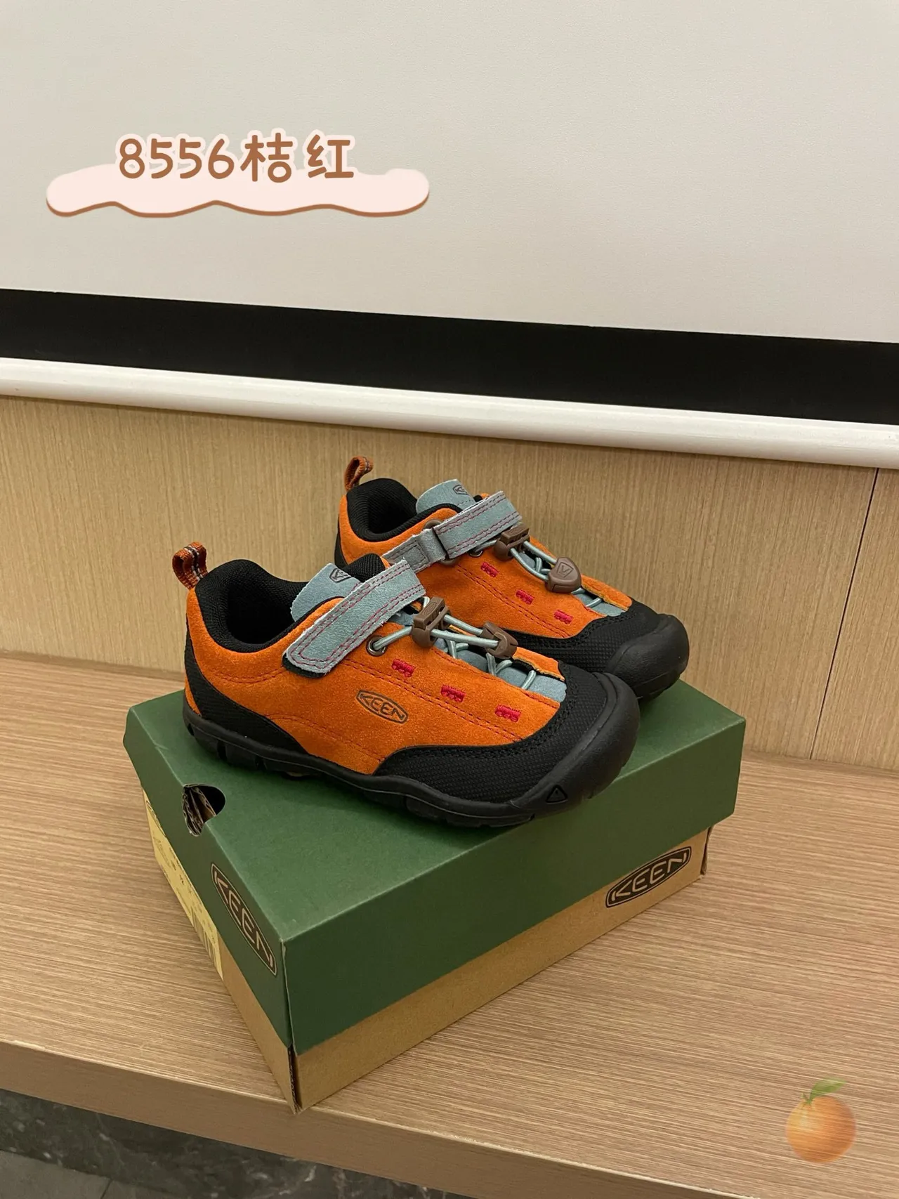 KEEN Orange Blue Low-Top Hook-and-Loop Strap Closure Lifestyle Sneakers 4