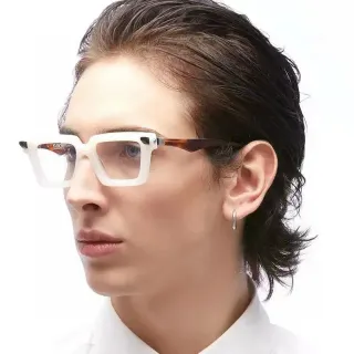 KUBO Rectangular Two-Tone Acetate Optical Glasses