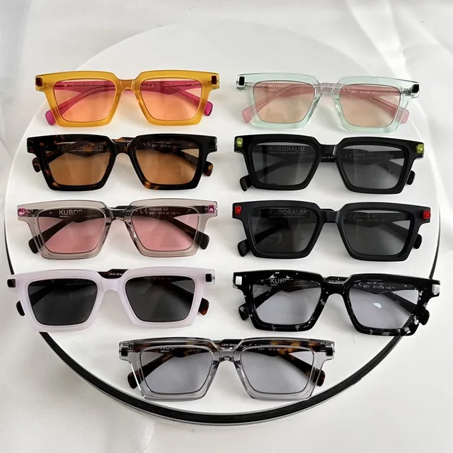 KUBO Rectangular Two-Tone Acetate Optical Glasses 2