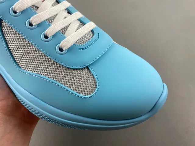 Light Blue and Gray Mesh Panel Lifestyle Sneaker 2